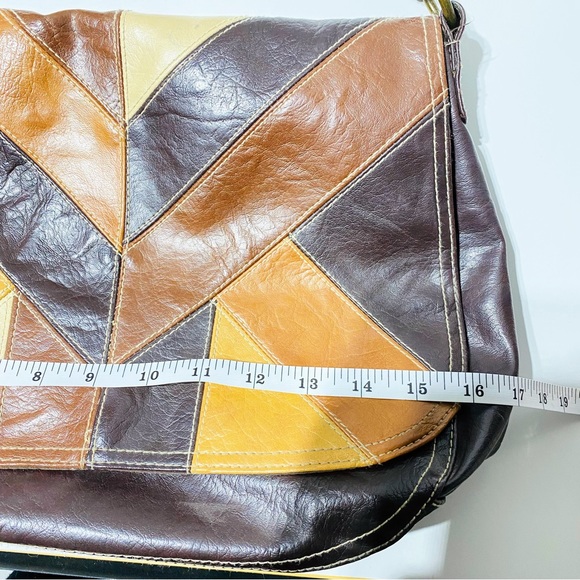 Global Design Concepts Vintage Women’s Leather Patchwork Crossbody Purse♦️ - Picture 10 of 13